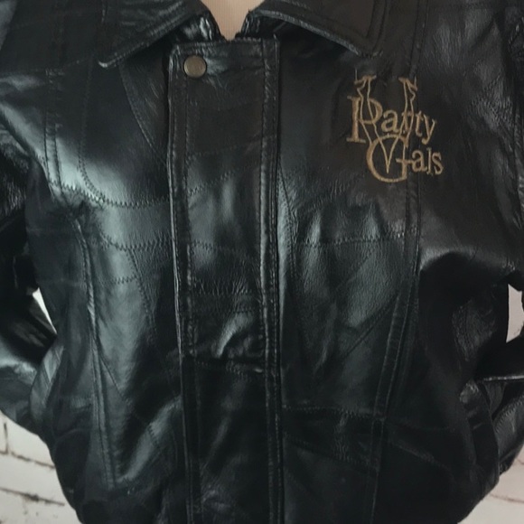 Party Gals Roberto Amee Leather Moto Jacket Medium - Picture 3 of 8